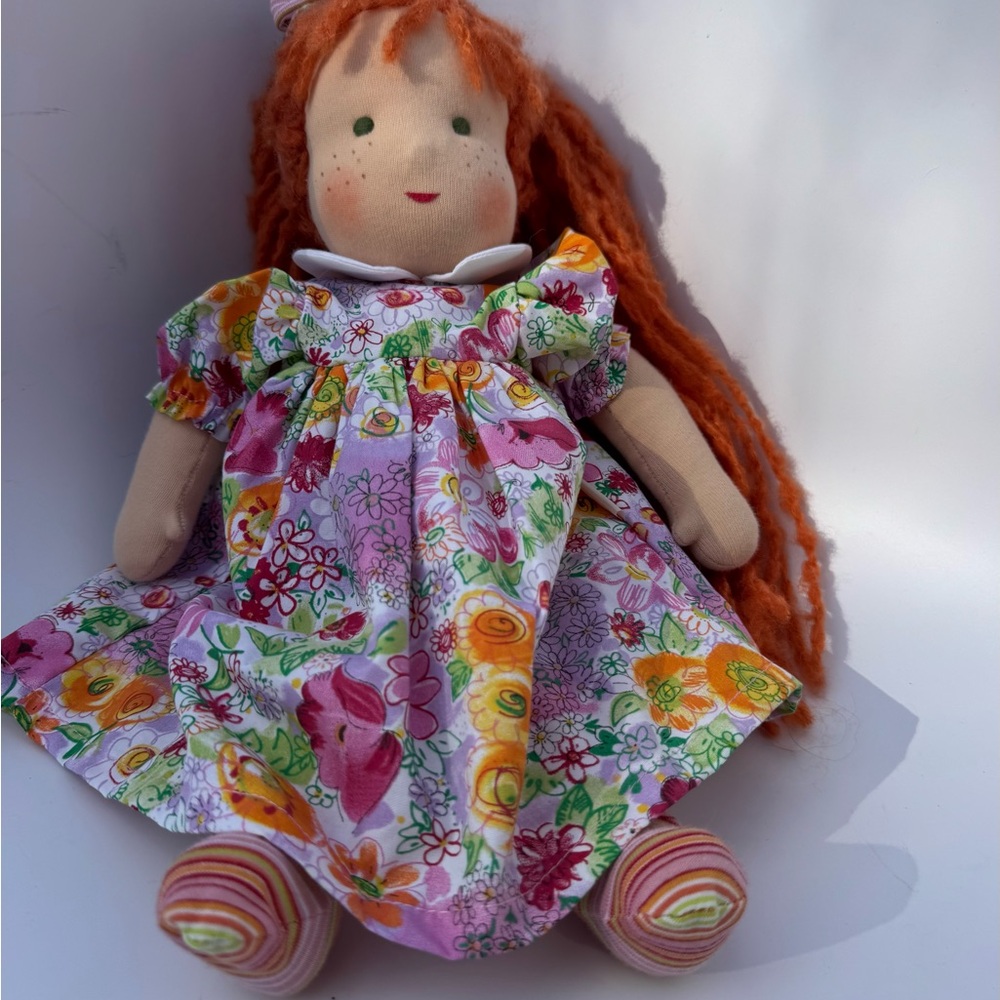 Käthe Kruse Germany Waldorf Wool Doll Ginger Hair Dress Tights 15" It's Me